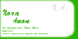 nora amon business card